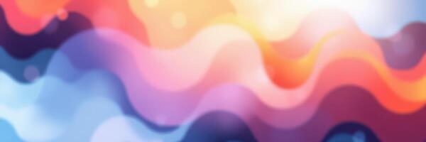 Colorful abstract waves create a vibrant and dynamic atmosphere in a digital artwork photo