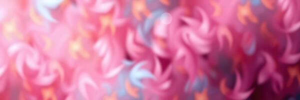 Colorful abstract composition featuring swirling patterns in pink and blue tones photo