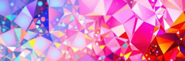 Vibrant geometric pattern with a blend of pink, purple, and blue hues creating an abstract design photo