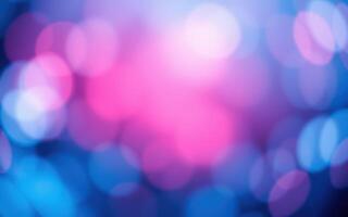 Colorful abstract background with vibrant pink and blue bokeh lights in a dreamy blur photo