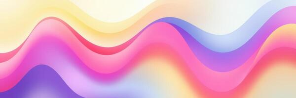 Colorful abstract waves flowing gracefully in soft pastel shades creating a serene visual experience photo