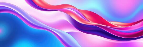Colorful abstract wave patterns create a vibrant backdrop with blue, pink, and purple hues photo