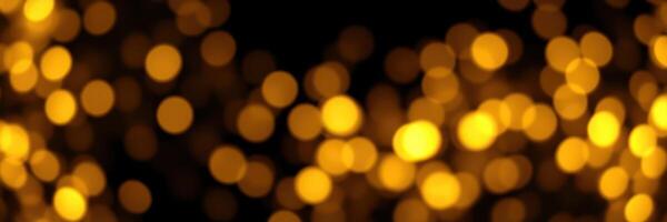 Golden bokeh lights create a warm and enchanting atmosphere for evening celebrations photo