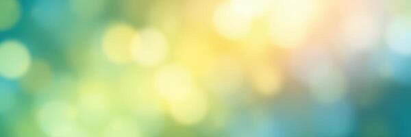 Soft bokeh background with colorful light effects during a sunny day in a natural setting photo