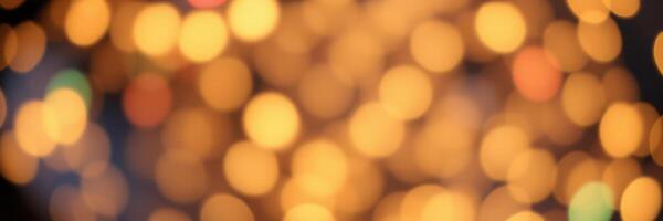 Warm golden bokeh lights creating a festive atmosphere during a celebration at night photo