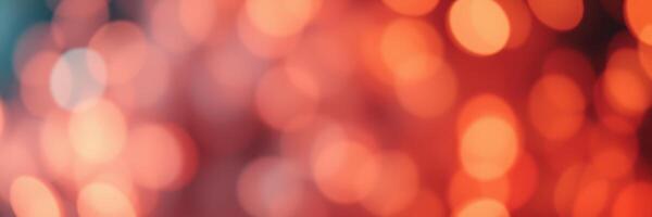 Glowing red and orange bokeh lights create a vibrant atmosphere during a festive celebration at night photo
