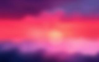 Vibrant sunset over distant hills creating a serene atmosphere in twilight photo