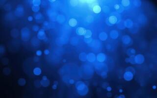 Vibrant blue bokeh effects create a dreamy atmosphere in a modern digital art composition photo