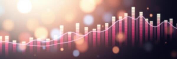 Visual representation of sound waves displaying vibrant energy and rhythm in a futuristic digital setting photo