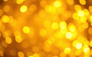 Golden bokeh lights creating a warm and festive atmosphere at an evening celebration event photo