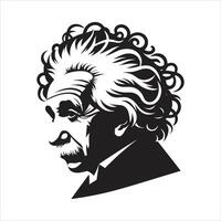 Albert Einstein the Great Scientist Mathematician with Experiments and Ideas vector