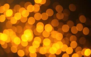 Warm, glowing bokeh lights create an inviting atmosphere at a nighttime gathering photo