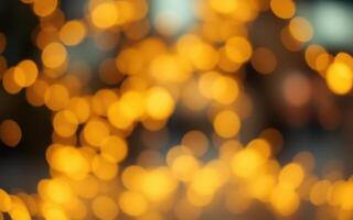 Glowing warm lights create a magical atmosphere in a lively evening setting during a holiday celebration photo