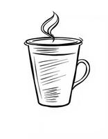 Coffee cup with steam rising, showcasing a cozy and inviting atmosphere for a relaxing moment photo