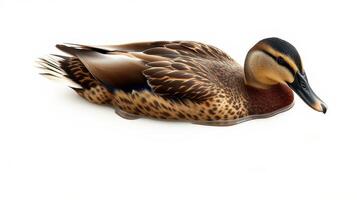 Realistic rendering of a mallard duck in a natural pose on water during daylight hours photo