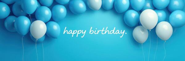 Decorated balloons create a cheerful atmosphere for a special birthday celebration indoors photo