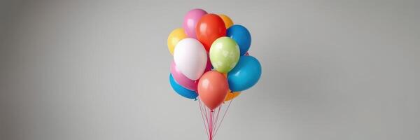 Colorful assortment of balloons creates a festive atmosphere for celebrations and events photo