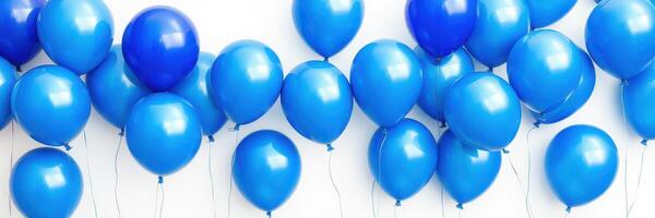 Colorful blue balloons create a festive atmosphere for celebrations and events in any setting photo