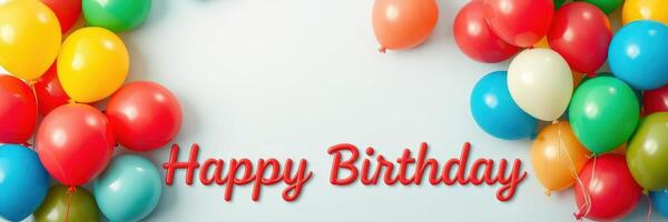 Colorful balloons decorate a cheerful birthday celebration at a festive event location for a joyous occasion photo