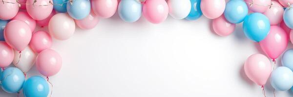 Colorful balloon decoration creates a festive atmosphere for celebrations and events photo