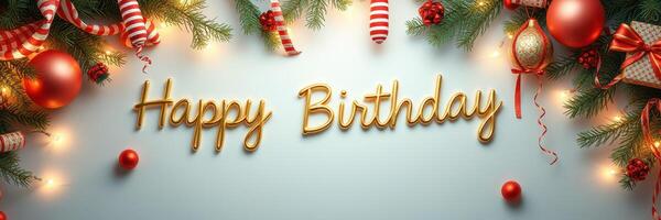 Celebrate the joyful occasion with a beautifully decorated birthday setup adorned with festive elements photo