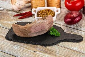 Steamed pork tongue with mustard photo
