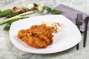 Tonkatsu fried cutlet with cabbage photo