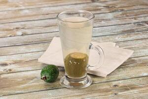 Homemade organic feijoa compote drink photo