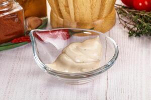 Burger sauce in the bowl photo