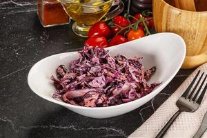 Coleslaw salad with cabbage and carrot photo