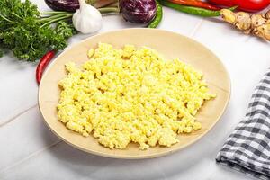 Scambled egg for dietary breakfast photo