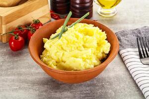 Mashed potato Puree with butter photo