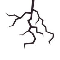 Broken wall or other surface with a crack. Breaks from earthquake. vector