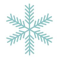 Cute thin line snowflake vector