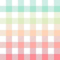 Pastel rainbow gingham cute pattern. vector