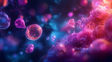 A colorful image of many small bubbles in various colors photo