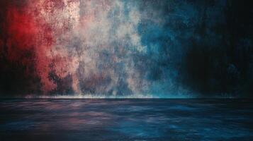 A blue, red and white background with a large empty space photo