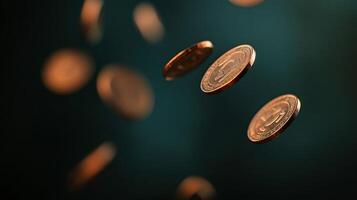 A few coins are falling from the sky photo