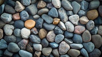 A close up of a pile of rocks with a few brown ones photo