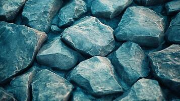 A close up of a pile of blue rocks photo