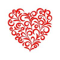 heart shape with scroll vector
