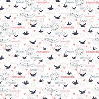 romantic seamless pattern vector
