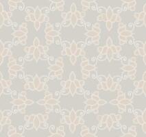 Seamless pattern with swirl line floral arabesque. Flourish ornamental texture in damask asian style. vector