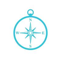 Compass, Navigator icon. Isolated on white background. From blue icon set. vector