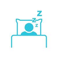Deep sleep icon. Isolated on white background. From blue icon set vector