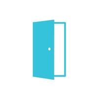 Open door icon. Isolated on white background. From blue icon set vector