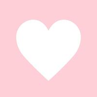 Sweet Simplicity, White Heart Centered on Pink background vector