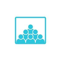 Crowded place icon. Isolated on white background. From blue icon set vector