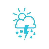 Extreme weather icon. Isolated on white background. From blue icon set vector