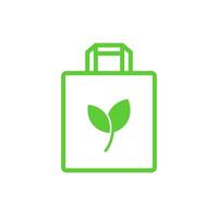 Eco friendly shopping bag icon. Isolated on white background. From blue icon set. vector